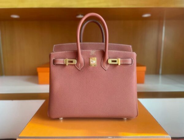 mmexport1741313083957-1024x782-1 H Factory Bags Birkin Togo Leather maple red Gold Hardware 25cm Full Handmade