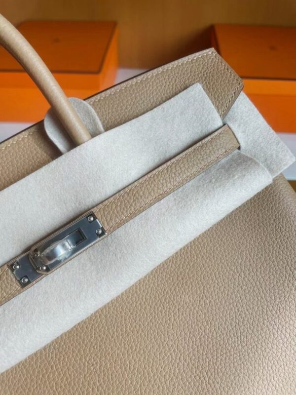 mmexport1741313106297-768x1024-1 H Factory Bags Birkin Togo Leather tea khaki Silver Hardware 25cm Full Handmade
