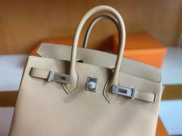 mmexport1741313107907-1024x768-1 H Factory Bags Birkin Togo Leather tea khaki Silver Hardware 25cm Full Handmade