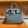 H Factory Bags Birkin Togo Leather olive green Gold Hardware 25cm Full Handmade