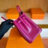 H Factory Bags Birkin Togo Leather J5 deep purple pink Silver Hardware 25cm Full Handmade