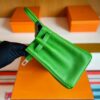 H Factory Bags Birkin Togo Leather A8 bright green Silver Hardware 25cm Full Handmade