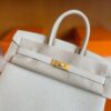 H Factory Bags Birkin Togo Leather Cream White Gold Hardware 30cm Full Handmade