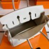 H Factory Bags Birkin Togo Leather Cream White Gold Hardware 30cm Full Handmade