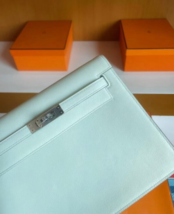 mmexport1741600063128-835x1024-1 H Factory Bags Kelly Danse Swift Leather light green Silver Hardware 22cm Full Handmade