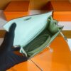 H Factory Bags Kelly Danse Swift Leather light green Silver Hardware 22cm Full Handmade