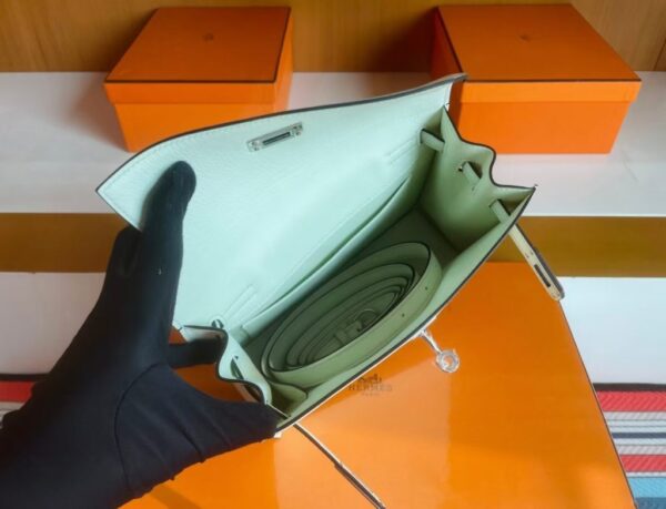 mmexport1741600067798-1024x783-1 H Factory Bags Kelly Danse Swift Leather light green Silver Hardware 22cm Full Handmade