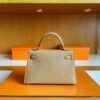 H Factory Bags Mini Kelly Epsom Leather Tea Kahki Gold Hardware 19cm Full Handmade
