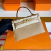 H Factory Bags Mini Kelly Epsom Leather Tea Kahki Gold Hardware 19cm Full Handmade