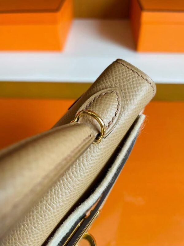 mmexport1741600202087-768x1024-1 H Factory Bags Mini Kelly Epsom Leather Tea Kahki Gold Hardware 19cm Full Handmade