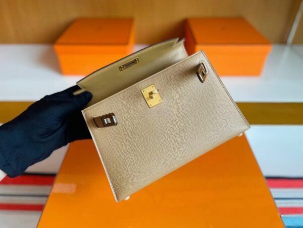 mmexport1741600203612-1024x773-1 H Factory Bags Mini Kelly Epsom Leather Tea Kahki Gold Hardware 19cm Full Handmade