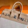 mmexport1744165093458-1024x788-1 H Factory Bags Birkin Swift & Canvas Tea Khaki Silver Hardware 30cm Full Handmade