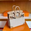 mmexport1744165099594-1024x798-1 H Factory Bags Birkin Swift & Canvas Tea Khaki Silver Hardware 30cm Full Handmade