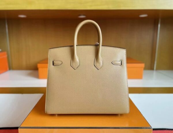 H Factory Bags Birkin Epsom Leather Tea Khaki Gold Hardware 25cm Full Handmade