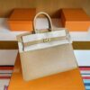 H Factory Bags Birkin Epsom Leather Tea Khaki Gold Hardware 25cm Full Handmade