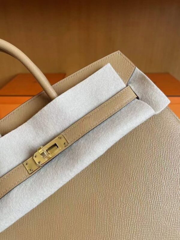 H Factory Bags Birkin Epsom Leather Tea Khaki Gold Hardware 25cm Full Handmade