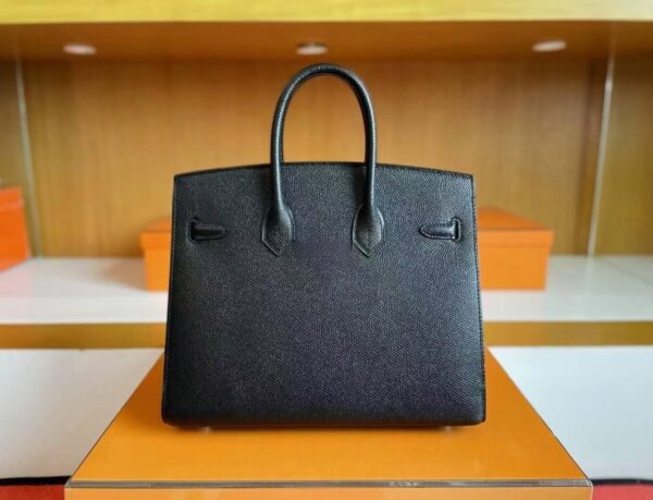 mmexport1744165268219-1024x784-1 H Factory Bags Birkin Epsom Leather Black Silver Hardware 25cm Full Handmade
