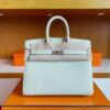 mmexport1744165292026-1024x779-1 H Factory Bags Birkin Epsom Leather Fresh Light Green Silver Hardware 25cm Full Handmade