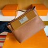 H Factory Bags Mini Kelly 2424 Evercoler Leather Gold Brown Silver Hardware 21cm Full Handmade