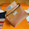 H Factory Bags Mini Kelly 2424 Evercoler Leather Gold Brown Silver Hardware 21cm Full Handmade