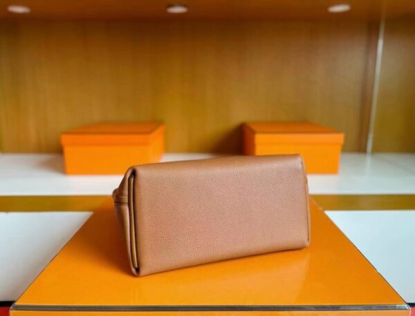 H Factory Bags Mini Kelly 2424 Evercoler Leather Gold Brown Silver Hardware 21cm Full Handmade