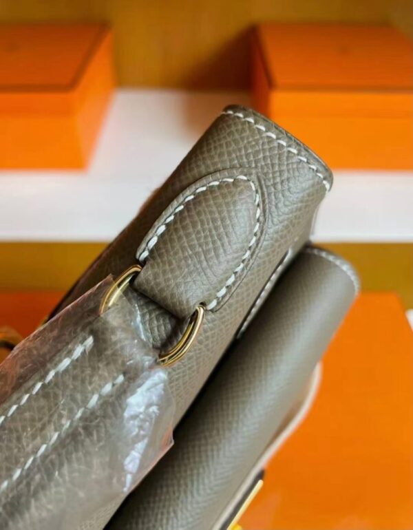 mmexport1744165487527-798x1024-1 H Factory Bags Kelly desordre Epsom Leather Etoupe Grey Gold Hardware 20cm Full Handmade
