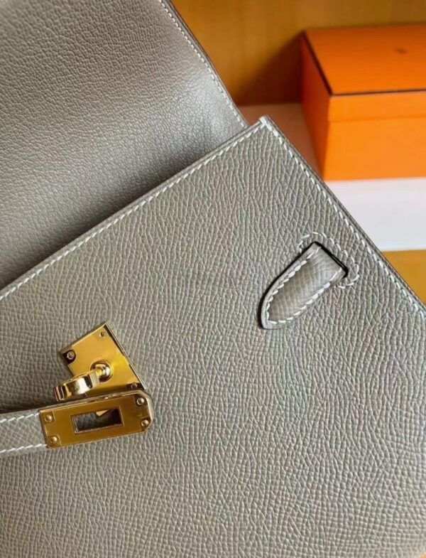 mmexport1744165490748-783x1024-1 H Factory Bags Kelly desordre Epsom Leather Etoupe Grey Gold Hardware 20cm Full Handmade
