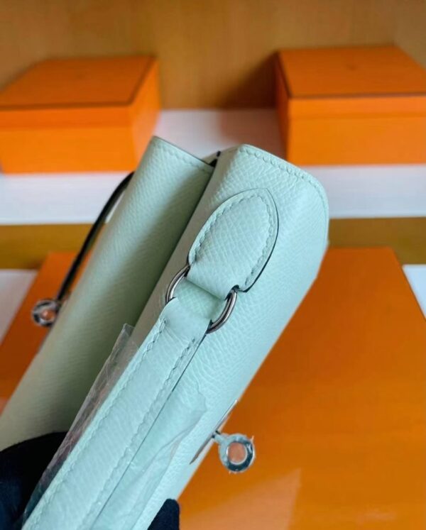 mmexport1744165524292-823x1024-1 H Factory Bags Kelly desordre Epsom Leather Fresh Light Green Silver Hardware 20cm Full Handmade