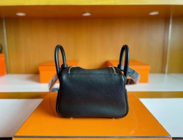 mmexport1744165601544-1024x782-1 H Factory Bags Mini Lindy Togo Leather Black Silver Hardware 19cm Full Handmade