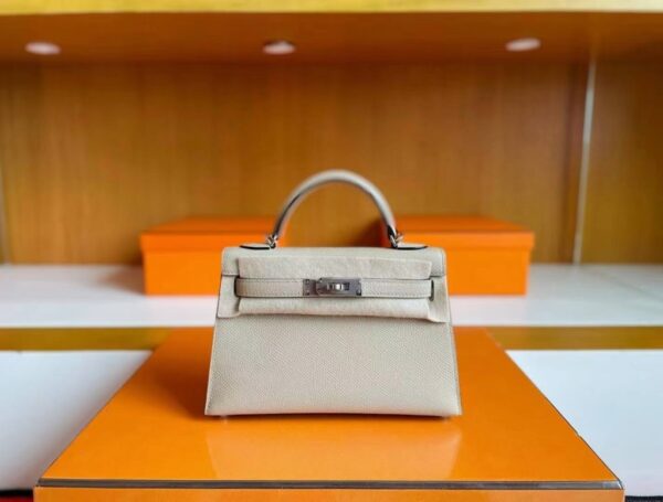 mmexport1744165674986-1024x777-1 H Factory Bags Mini Kelly Epsom Leather pigeon grey Silver Hardware 19cm Full Handmade