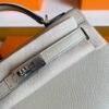 H Factory Bags Mini Kelly Epsom Leather pigeon grey Silver Hardware 19cm Full Handmade