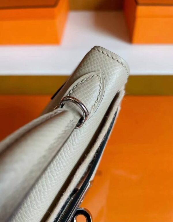 mmexport1744165680723-800x1024-1 H Factory Bags Mini Kelly Epsom Leather pigeon grey Silver Hardware 19cm Full Handmade