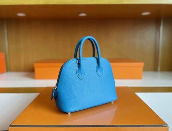 mmexport1744165737242-1024x776-1 H Factory Bags Mini Bolide Evercolor Leather B3 Sky Blue Silver Hardware 18cm Full Handmade
