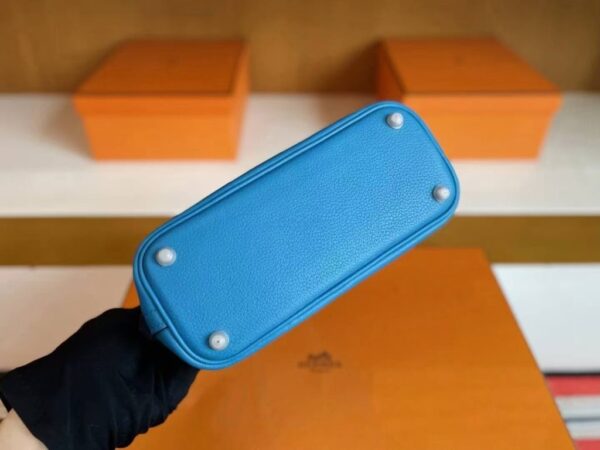mmexport1744165748908-1024x768-1 H Factory Bags Mini Bolide Evercolor Leather B3 Sky Blue Silver Hardware 18cm Full Handmade