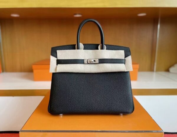 mmexport1744963642132-1024x791-1 H Factory Bags Birkin Togo Leather neck texture Black Silver Hardware 25cm Full Handmade