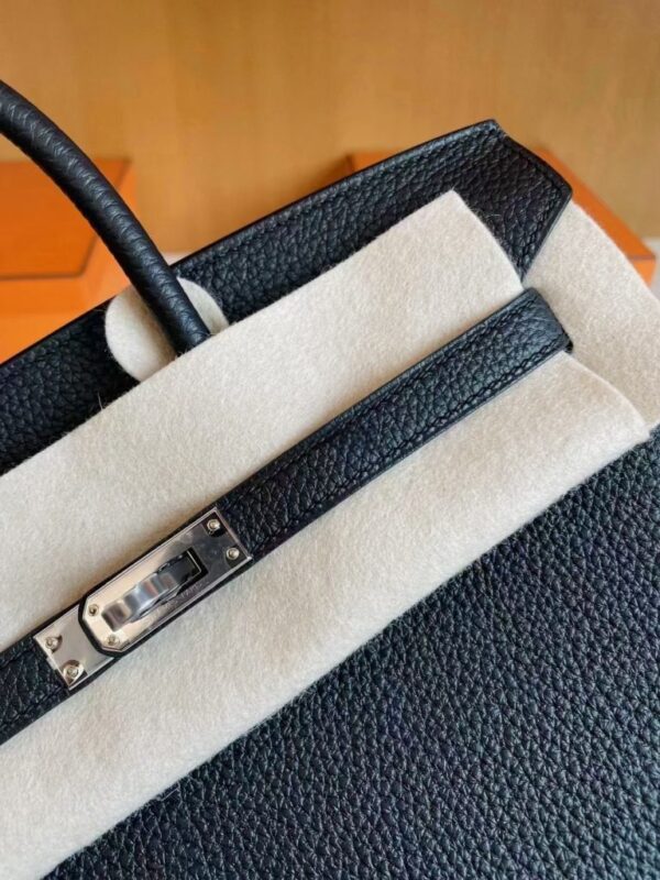 mmexport1744963646621-768x1024-1 H Factory Bags Birkin Togo Leather neck texture Black Silver Hardware 25cm Full Handmade