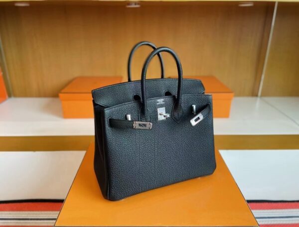 mmexport1744963648439-1024x778-1 H Factory Bags Birkin Togo Leather neck texture Black Silver Hardware 25cm Full Handmade