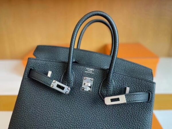 mmexport1744963649970-1024x768-1 H Factory Bags Birkin Togo Leather neck texture Black Silver Hardware 25cm Full Handmade