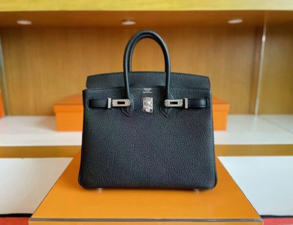mmexport1744963651442-1024x786-1 H Factory Bags Birkin Togo Leather neck texture Black Silver Hardware 25cm Full Handmade