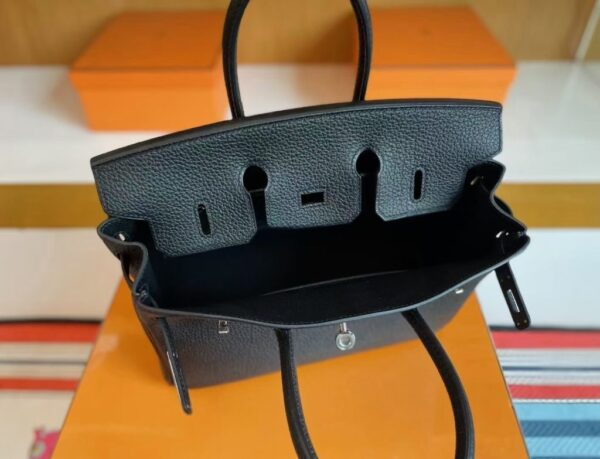 mmexport1744963652958-1024x783-1 H Factory Bags Birkin Togo Leather neck texture Black Silver Hardware 25cm Full Handmade