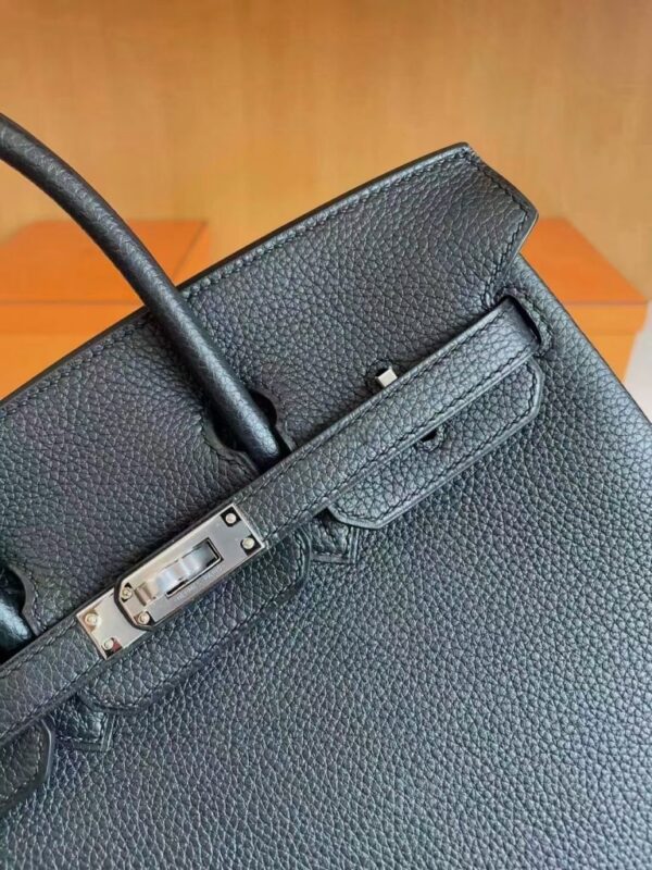 mmexport1744963682982-768x1024-1 H Factory Bags Birkin Togo Leather Black Silver Hardware 25cm Full Handmade