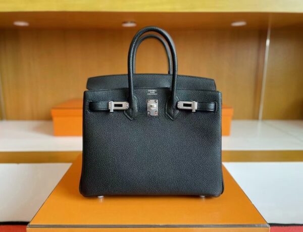 mmexport1744963684580-1024x784-1 H Factory Bags Birkin Togo Leather Black Silver Hardware 25cm Full Handmade