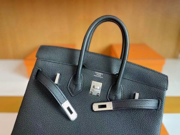 mmexport1744963686084-1024x768-1 H Factory Bags Birkin Togo Leather Black Silver Hardware 25cm Full Handmade