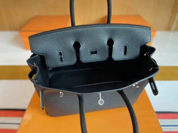 mmexport1744963687578-1024x768-1 H Factory Bags Birkin Togo Leather Black Silver Hardware 25cm Full Handmade