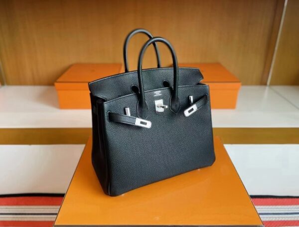 mmexport1744963690082-1024x776-1 H Factory Bags Birkin Togo Leather Black Silver Hardware 25cm Full Handmade