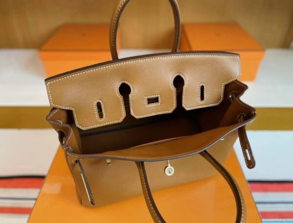 H Factory Bags Birkin Swift Leather Golden Brown Gold Hardware 25cm Full Handmade