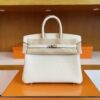 mmexport1744963750294-1024x768-1 H Factory Bags Birkin Swift Leather Cream White Silver Hardware 25cm Full Handmade