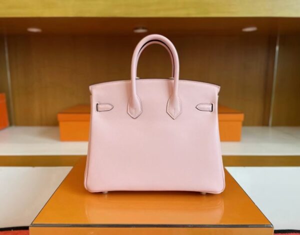 H Factory Bags Birkin Swift Leather 3Q Pink Gold Hardware 25cm Full Handmade