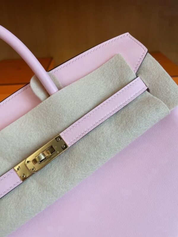 H Factory Bags Birkin Swift Leather 3Q Pink Gold Hardware 25cm Full Handmade