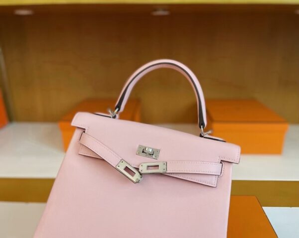 mmexport1744963819551-1024x815-1 H Factory Bags Kelly Swift Leather 3Q Pink Silver Hardware 25cm Full Handmade
